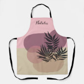 Tablier Pastel doux Abstrait Tan rose Tropical Apron (Recto)
