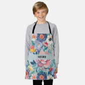 Tablier Pastel Florals Aquarelle Motif personnalisé (Porté)