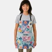 Tablier Pastel Florals Aquarelle Motif personnalisé (Insitu)