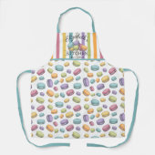 Tablier Pastel French Macaron Cookie Motif Monogramme (Recto)
