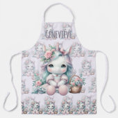 Tablier Pastel Kawaii Unicorn Doll with Flower Basket (Recto)