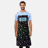 Tablier Pastel personnalisé Rainbow Polka Dot Apron (Porté)