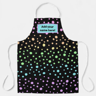 Tablier Pastel personnalisé Rainbow Polka Dot Apron