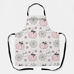 Tablier Pastel Pink Halloween Motif sans couture