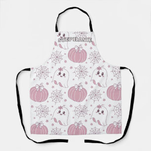 Tablier Pastel Pink Halloween Motif sans couture (3)