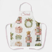 Tablier Pastel Pink Nutcracker Custom Christmas Apron (Recto)