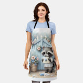 Tablier Pastel Raccoon Letter Garden (Porté)