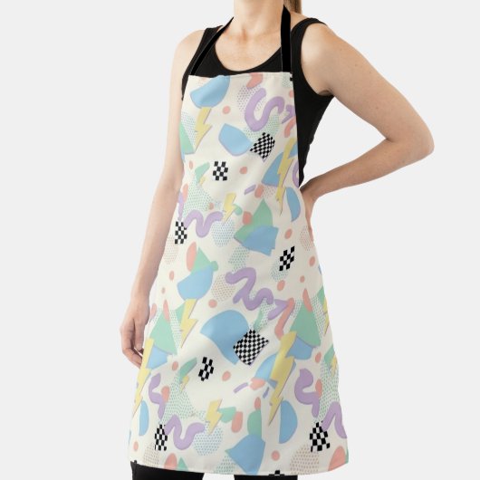 Tablier Pastel Retro Memphis Pattern Swirls (Insitu)