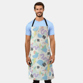 Tablier Pastel Retro Memphis Pattern Swirls (Porté)