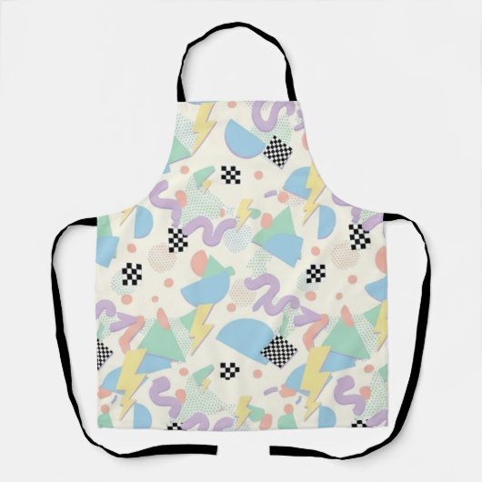 Tablier Pastel Retro Memphis Pattern Swirls (Recto)