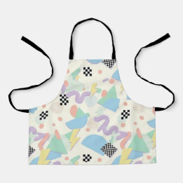 Tablier Pastel Retro Memphis Pattern Swirls