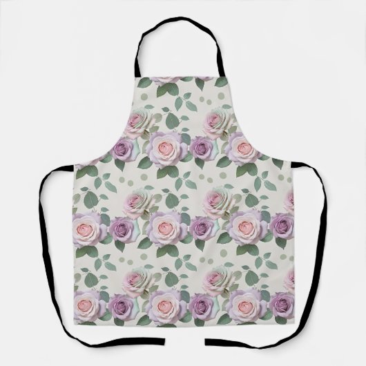 Tablier Pastel Roses In Shades Of Lilac Mint And Blush (Recto)