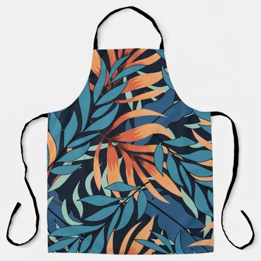 Tablier Pastel Tropical Botanical Abstrait (Recto)