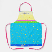 Tablier Pastel Whimstel Aqua, Rose, Jaune, Vert Bleu (Recto)