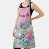 Tablier Pastel Winter Forest Whimsical Art (Insitu)
