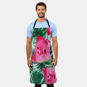 Tablier Pastèques, palmiers feuilles : pattes tropicales s (Porté)