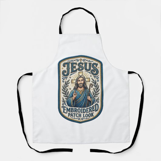 Tablier Patch brodé Jésus Regardez Patch brodé Jésus (Recto)