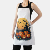 Tablier Patch de citrouille effrayant � T-shirt rétro Hall (Insitu)