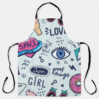 Tablier Patch de mode : Stickers Pop Art.