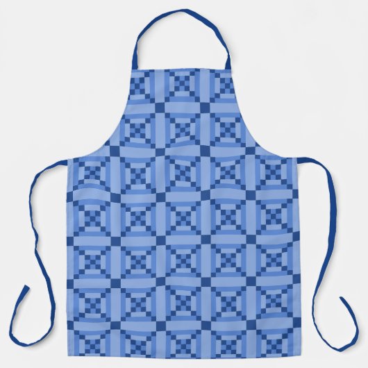 Tablier Patchwork bleu Cobalt Alabama Imprimer (Recto)