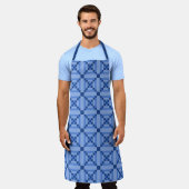 Tablier Patchwork bleu Cobalt Alabama Imprimer (Porté)