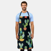 Tablier Patchwork Cactus Plantes Motif sans couture (Porté)