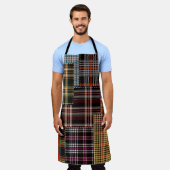 Tablier patchwork chercks motif, design tartan, surface (Porté)