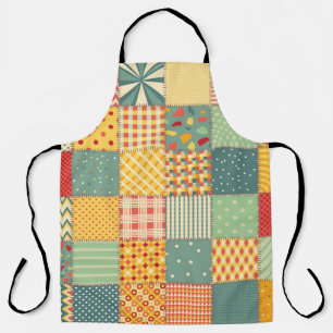 Tablier Patchwork coloré : ornements abstraits sans coutur