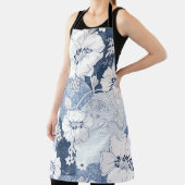 Tablier patchwork de denim transparent sur fleur (Insitu)