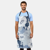 Tablier patchwork de denim transparent sur fleur (Porté)
