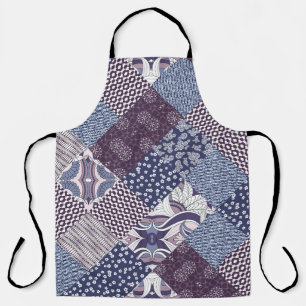 Tablier Patchwork Doodle : Boho Vintage sans joint.