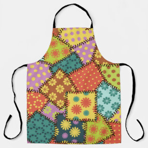 Tablier Patchwork Eclectique : Mélange Motif Diverse