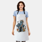 Tablier Patchwork Halloween Ghost noir Chat Essential T-Sh (Porté)