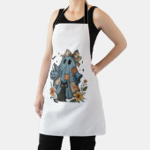Tablier Patchwork Halloween Ghost noir Chat Essential T-Sh (Insitu)