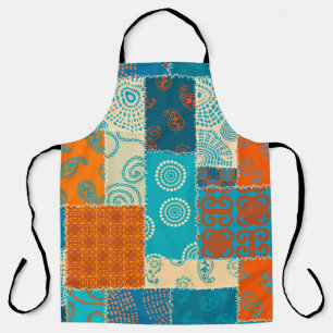 Tablier patchwork indien, arrière - plan vintage sans soud
