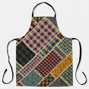 Tablier Patchwork indien : Imitation Toile Texturée.