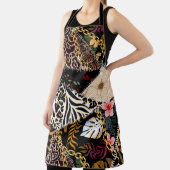 Tablier Patchwork Leopard : Ethnic Lining Design. (Insitu)