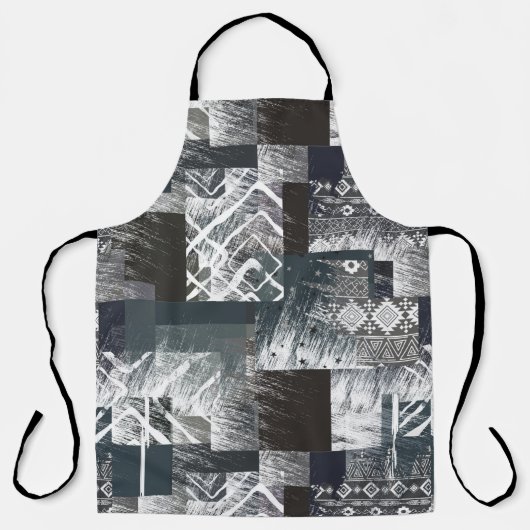 Tablier patchwork monochrome Abstrait (Recto)