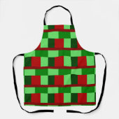Tablier Patchwork Noël vert rouge (Recto)