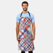 Tablier Patchwork Plaid Classique : Motif Carré (Porté)