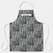 Tablier Patchwork Prépa Madras Noir Gris Blanc (Recto)