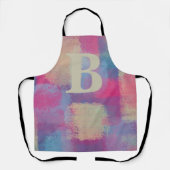 Tablier Patchwork rose Pastel initial (Recto)