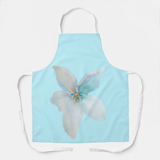 Tablier Pâte de fleur d'aquarelle à fleurs blanches (Recto)