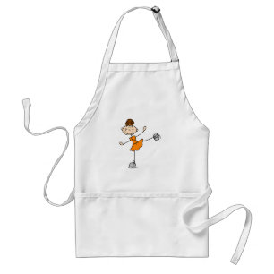 Tablier Patineuse artistique en robe orange T-shirts et Ca