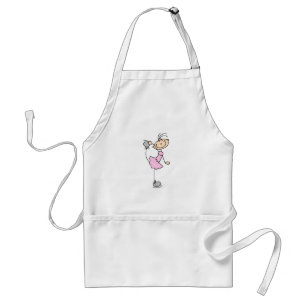 Tablier Patineuse artistique en robe rose sur des t-shirts