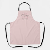 Tablier Pâtisserie avec logo monogramme rose (Recto)