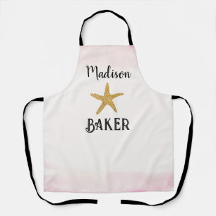 Tablier Pâtissier étoilé personnalisé ombré rose