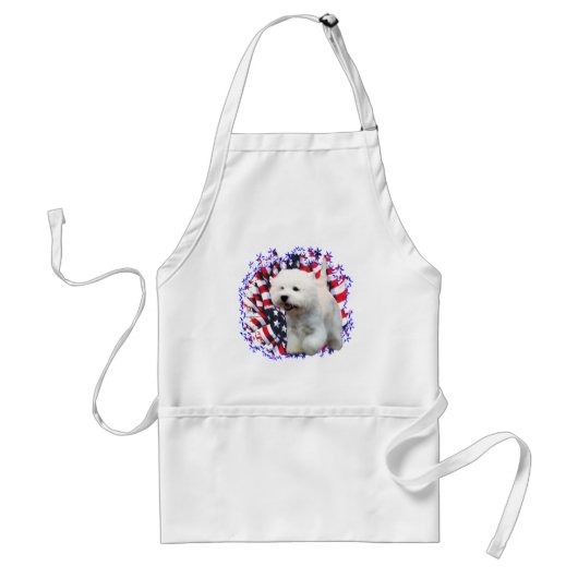 Tablier Patriote de West Highland White Terrier (Devant)