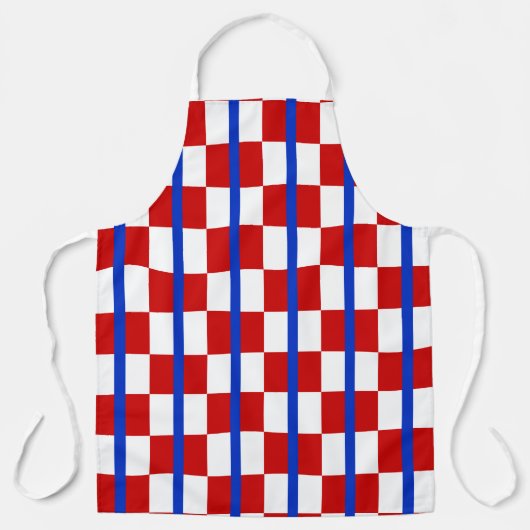 Tablier Patriotic Checkerboard Kitchen Apron (Recto)