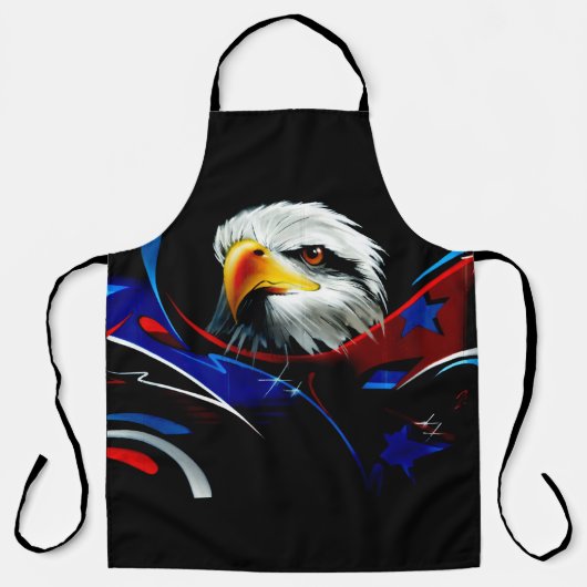 Tablier Patriotic Eagle All-Over Print Apron (Recto)